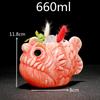 1 Piece 450ml Hawaii Tiki Mugs Cocktail Cup Beer Beverage Mug Wine Mug Ceramic Ku.Ku.Kauioo Mugs Barware
