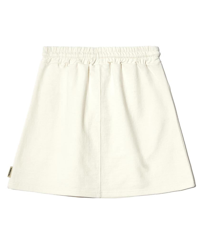 Peace Maker Pocket Sweat Mini Skirt (Cream)