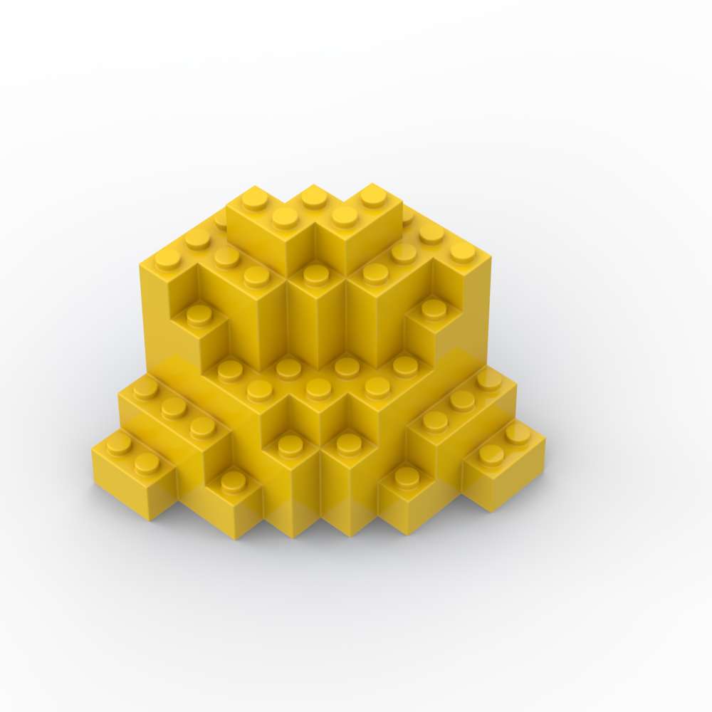 Нетоксичный Moc 1 шт. 23996 Строительные блоки «Каменная панель» 8x8x6 Средние симметричные горные кирпичики Головоломка из частиц Игрушка Подарки на день рождения для детей