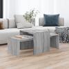 Kreuz Kreative Design Sofa Beistelltisch Set, Hoch- Und Niedrig Kreative Design Couchtisch Für Das Wohnzimmer, 100x48x40 Cm Holz-Verbundwerkstoff