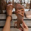 Fashion New Style Fashion Women Flat Sandals Summer Hot Women Bottom Roman Strap Sandals with Non Slip Rubber Soles Ladies Sandals