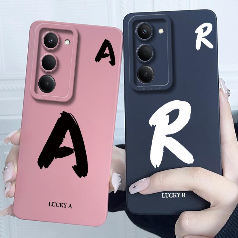 For Xiaomi Redmi 15 5G Cover Case Cute Initial Letters Couple Silicone Soft Matte Phone Bumper for REDMI15 5G Shockproof Casing