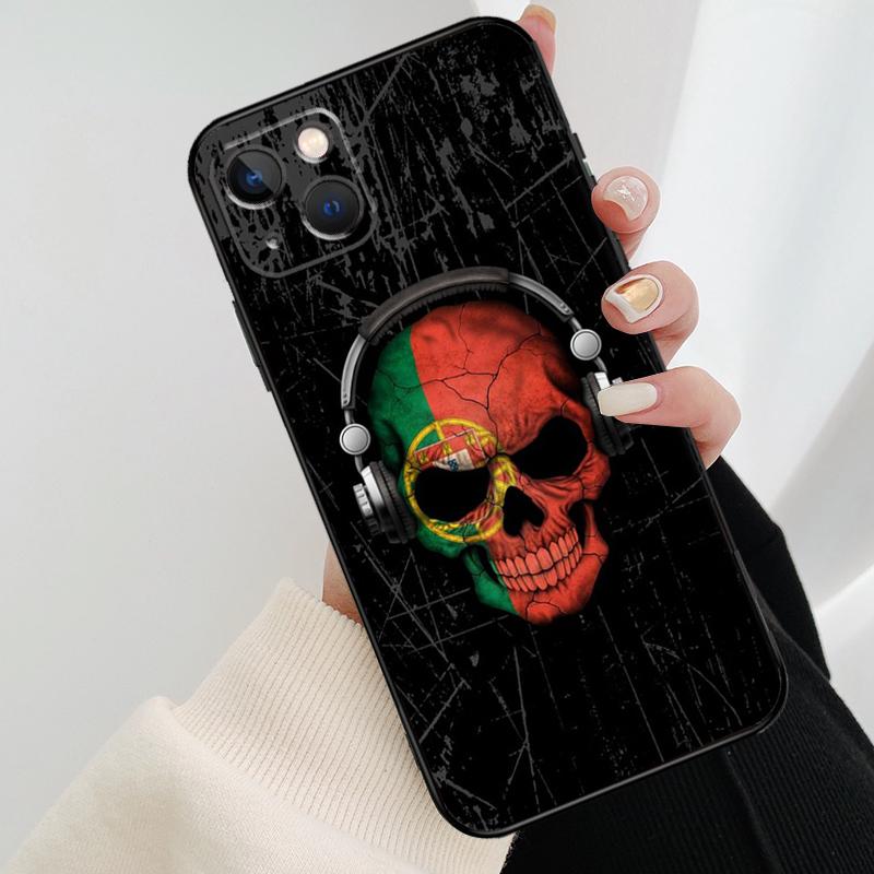 Portugal Flag Phone Case For iPhone 17 Pro Max 16 15 14 11 12 13 Pro Max mini 15 16 Plus 16e 17 Air Cover