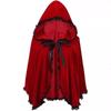 Children's Velvet Cape Cloak for Halloween, Cosplay, Christmas, and Stage in Red