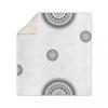 Printed Microfiber Sherpa Fleece Blanket 110x170 Cm MANDALA Gray, by Soleil D'ocre
