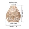 Handwoven Wicker Lampshade Rattan Pendant Lamp Shade Paper Rope Chandelier Cover for Restaurant