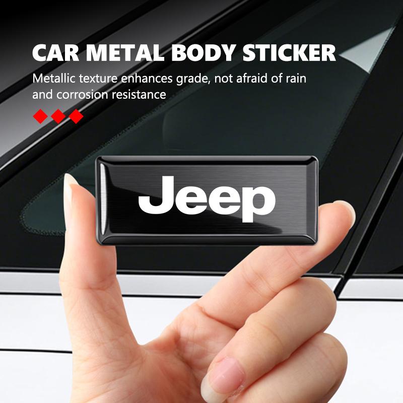 Car Body Sticker Aluminum Alloy Emblem Decoration Auto Stickers For Jeep Grand Cherokee Patriot Renegade Compass Wrangler AJQ1