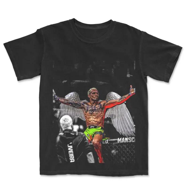 Футболка с графикой победителя Charles Oliveira COMBATWEAR, Унисекс Боксерская рубашка, Футболка UFC