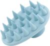Shimomura Kihan Shampoo Pastel Blue In Scalp Brush with Suction Seamless Soft Scalp Hair Washing Brush for Men and Pastel Present Brush, Large, [Made