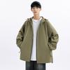 Spring and Autumn New Men's Korean Style Solid Color Light Plate Hooded Jacket Jacket Trendy Couple Jacket