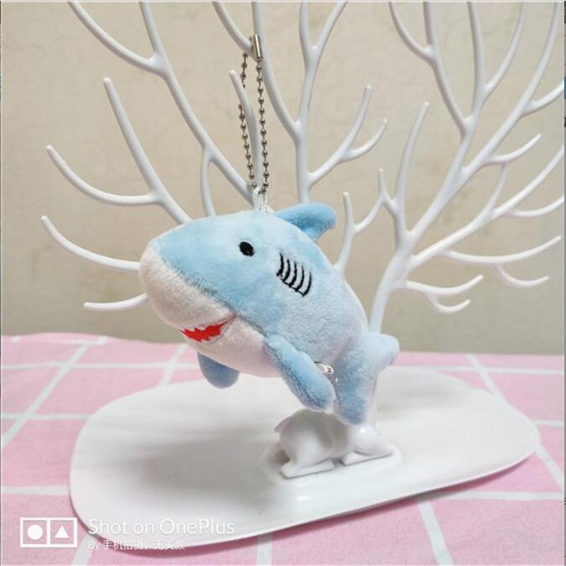 4 цвета - Милая плюшевая игрушка акула Мягкая мягкая игрушка брелок для ключей на день рождения Кукла Подарок для детей