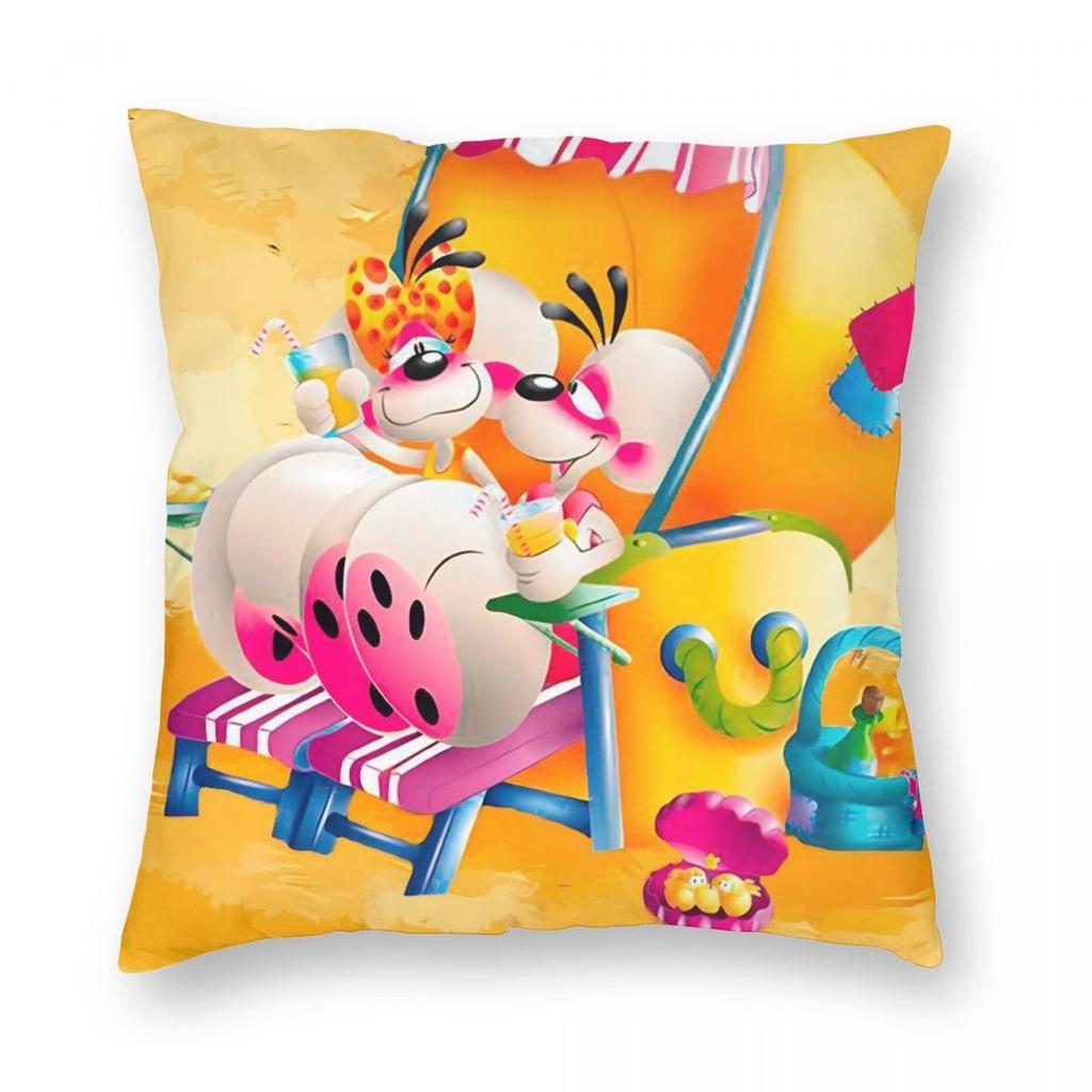 Cartoon D-Diddls Pillowcase Soft Polyester Cushion Cover Gift Throw Pillow Case Cover Home Wholesale 45X45cm