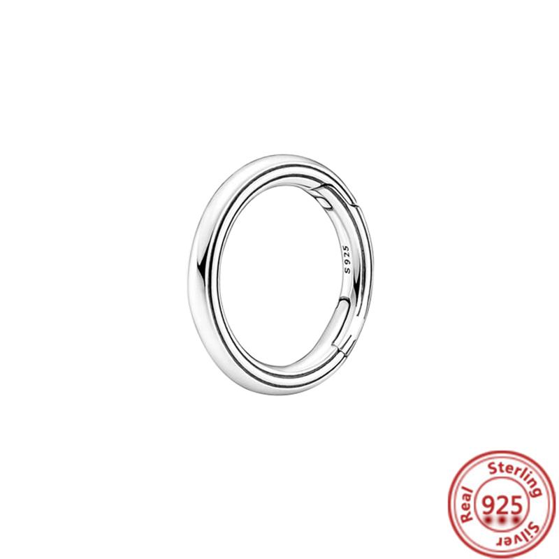 Кольцо Me из стерлингового серебра 925 пробы с круглым разъемом, двойной браслет, подходит для оригинального браслета-цепочки Me Link, ювелирные изделия