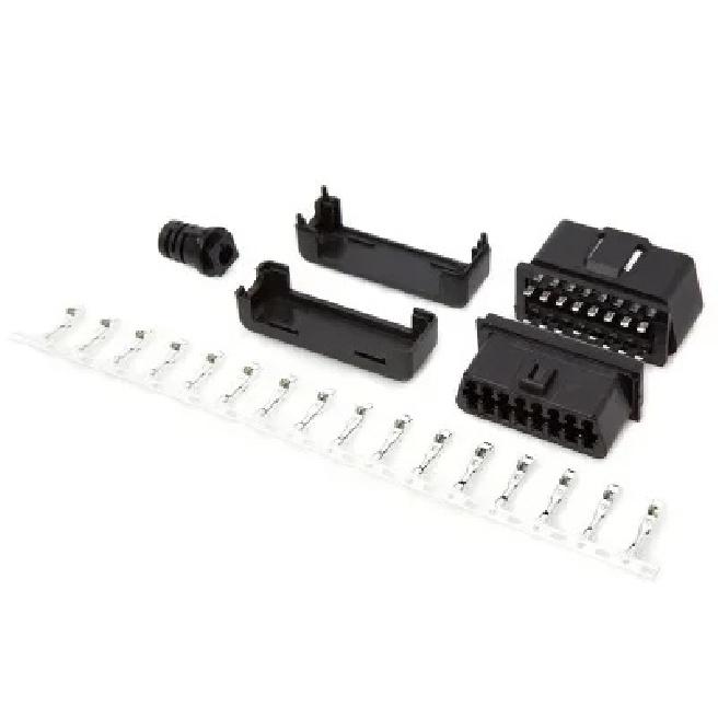 1pc 12V 24V Automobile OBD2 male to female housing one to one extension plug assembled removable connector plug housing