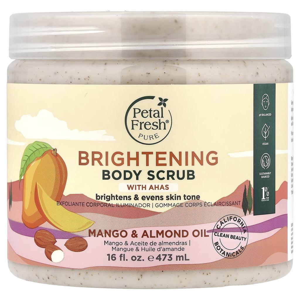 Brightening Body Scrub, Dhas, with Mango and Almond Oil, 473 Ml (16 Fl Oz)