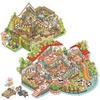 Forest Party 3D Landscape Sticker Paper Plus Size Cabin Scene Game Stickers  Children/Kids