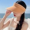 UV Empty Top Hat Cycling Sun Protection Hat Women's Summer Face Cover UV Protection Sun Hat Electric Vehicle Sun Hat