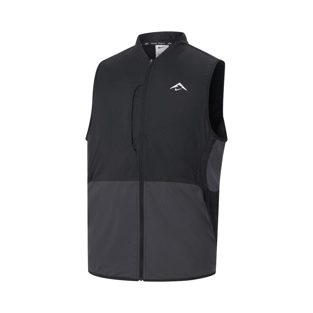Nike Trail Aireez легкий тканый удобный жилет на молнии мужские жилеты черный угольно-черный саммит-белый FN4005-010