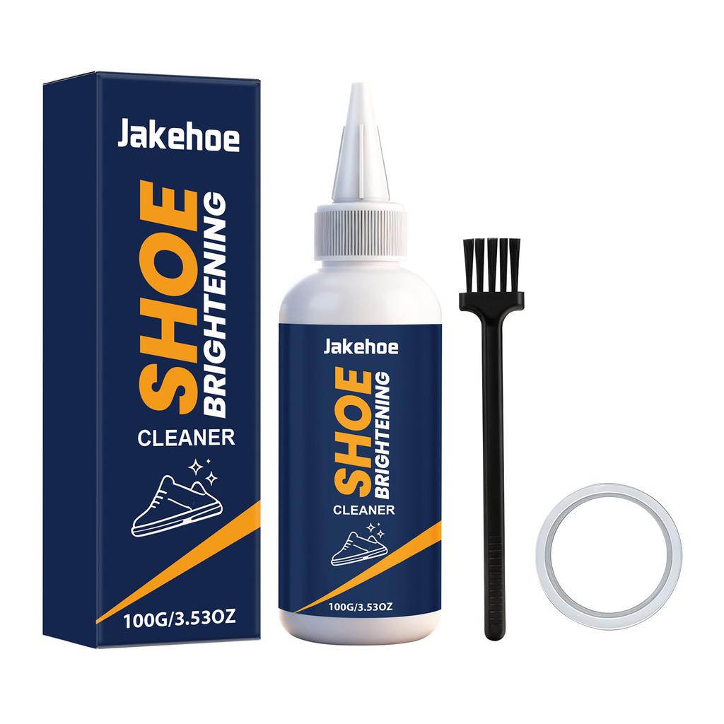 JAKEHOE Shoe Brightener Cleaner Gentle Cleaning Care Shoe Polish Color Restorer Daily Cleaner 150ml