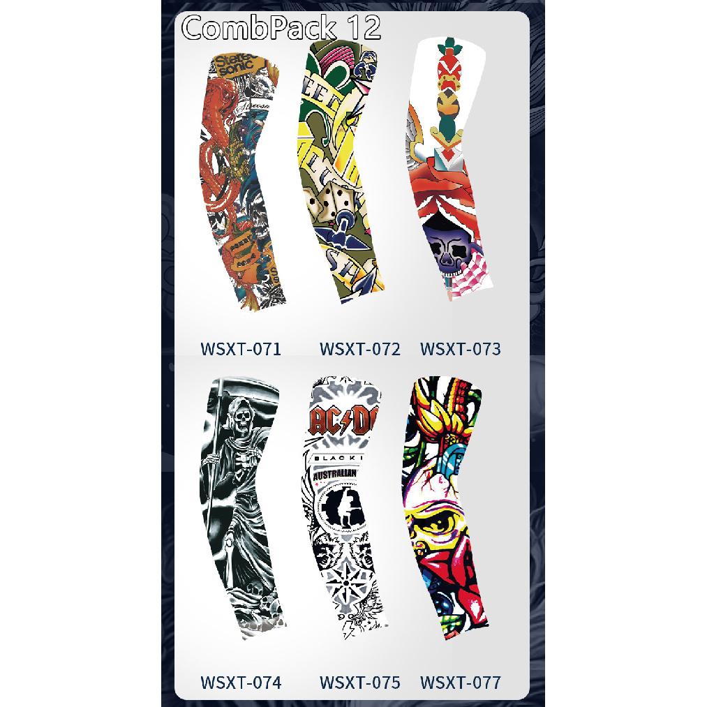 (6Pairs)UV Arm Sleeves | Sun Protection Tattoo Sleeves Cooling Arm Cover Breathable Anti Slip Temporary Tattoo 1