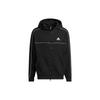 Adidas Alphabet Logo Print Loose Zip Hoodie Jacket Unisex Tops Black IA9435