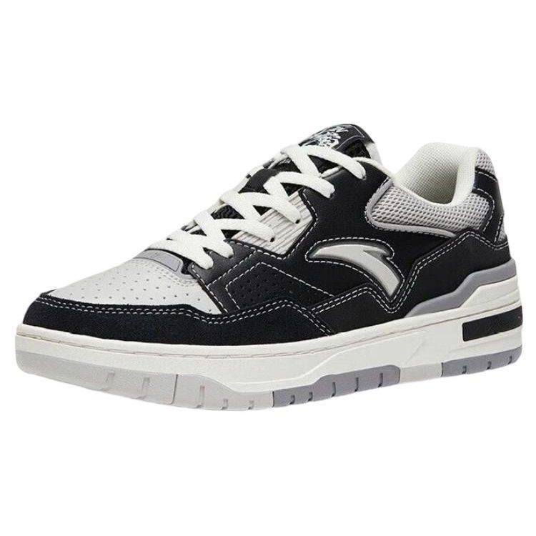 Anta Flame 4.0 Slip Resistant Abrasion Resistant Low top Skateboard Shoes Women's Black White 122328081-3