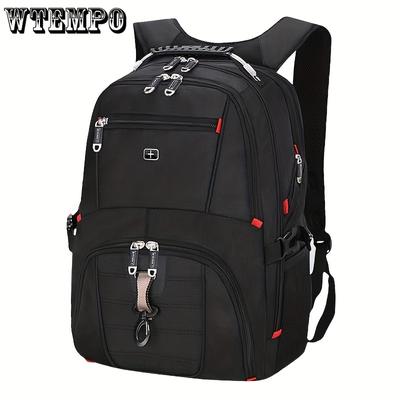 Очень большой дорожный рюкзак объемом 13,21 галлона — водонепроницаемый, одобрен авиакомпаниями, с USB-портом для зарядки, подходит для ноутбука 17 дюймов, регулируемые ремни