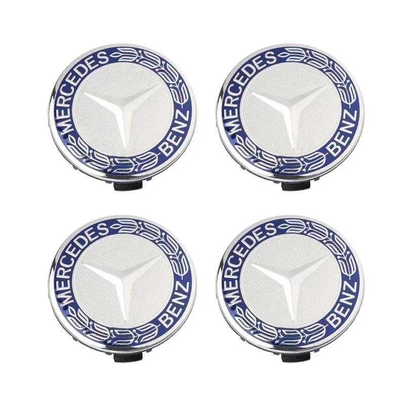 pklg3 4pcs 75mm Car Wheel Center Hub Cap Badge Cover Mercedes Benz Amg A C GLC GLA W205 W204 W203 W212 W211 W213 W210 W164 A1714000025