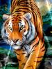 Tigers sudden attack digitalprinted polyester Bedroom velvet flannel soft sofa cover blanket Fleece soft sofa cover blankets