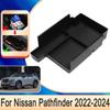 Для Nissan Pathfinder R53 2022 2023 2024 автомобильный карманный органайзер для карточек и телефонов, контейнер, центральный подлокотник, ящик для хранения, держатель