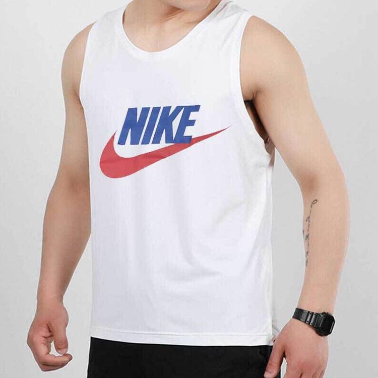 Nike Sportswear Printed Training Tank Top Men Tops White AR4992-103