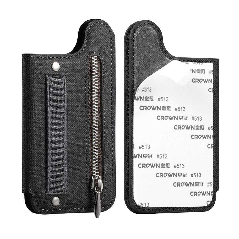 Кожаный чехол-кошелек для телефона с RFID-защитой и ремешком на запястье, держатель для карт с самоклеящимся слотом, аксессуары для телефона