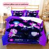 1PC KPop Demon Hunters pattern Bedding Quilt Set Quilt Cover Pillowcase Home Decoration (1 * duvet cover + 2 * pillowcase, without core)