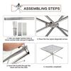 ABBY-Folding Campfire Stand Portable Folding Fire Pit Portable Fire Pit Outdoor Metal Holder Metal Brackets,Medium Easy To Use