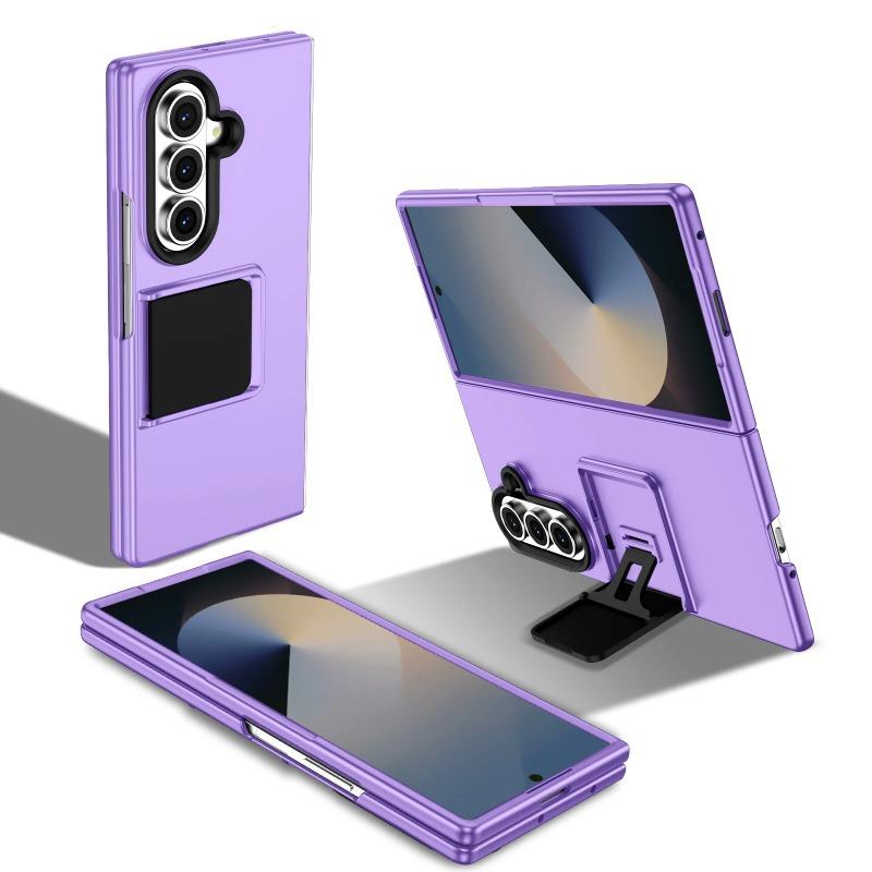 Простой матовый невидимый чехол-подставка для Samsung Z Fold 7 Fold6 Fold5 Fold4 Fold3, противоударная защитная накладка однотонного цвета, funda