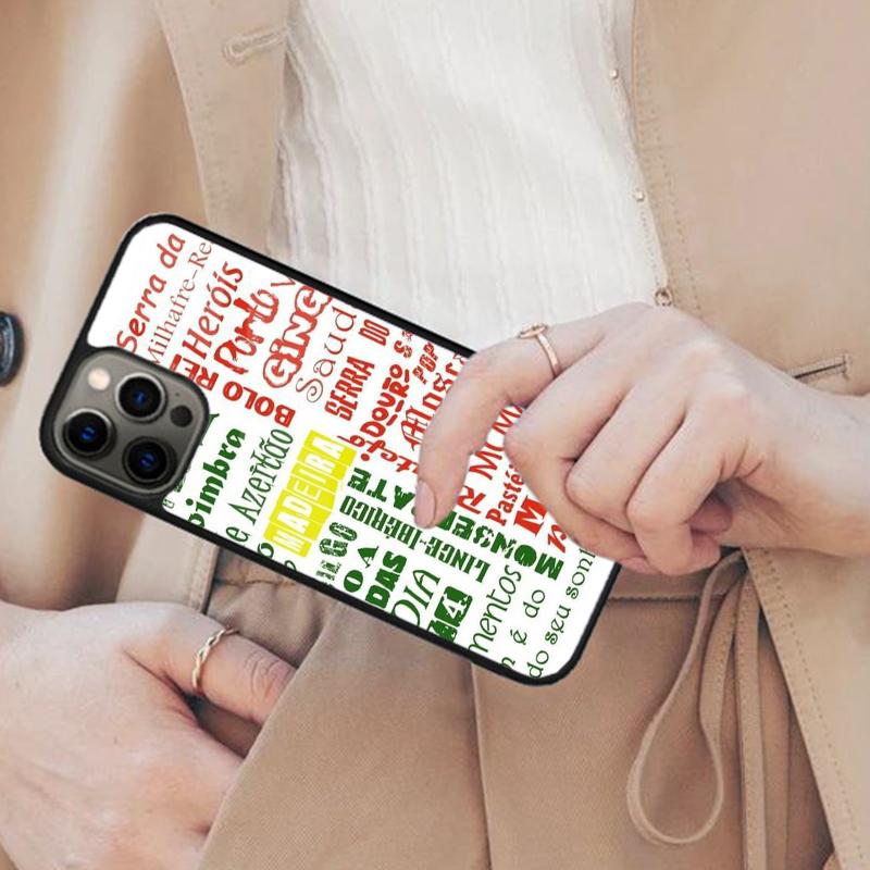 Магнитный чехол для телефона с флагом паспорта Португалии для APPLE iPhone 17 Air 16 14 13 12 Pro Max 15 Plus Беспроводная зарядка Обложка MagSafe