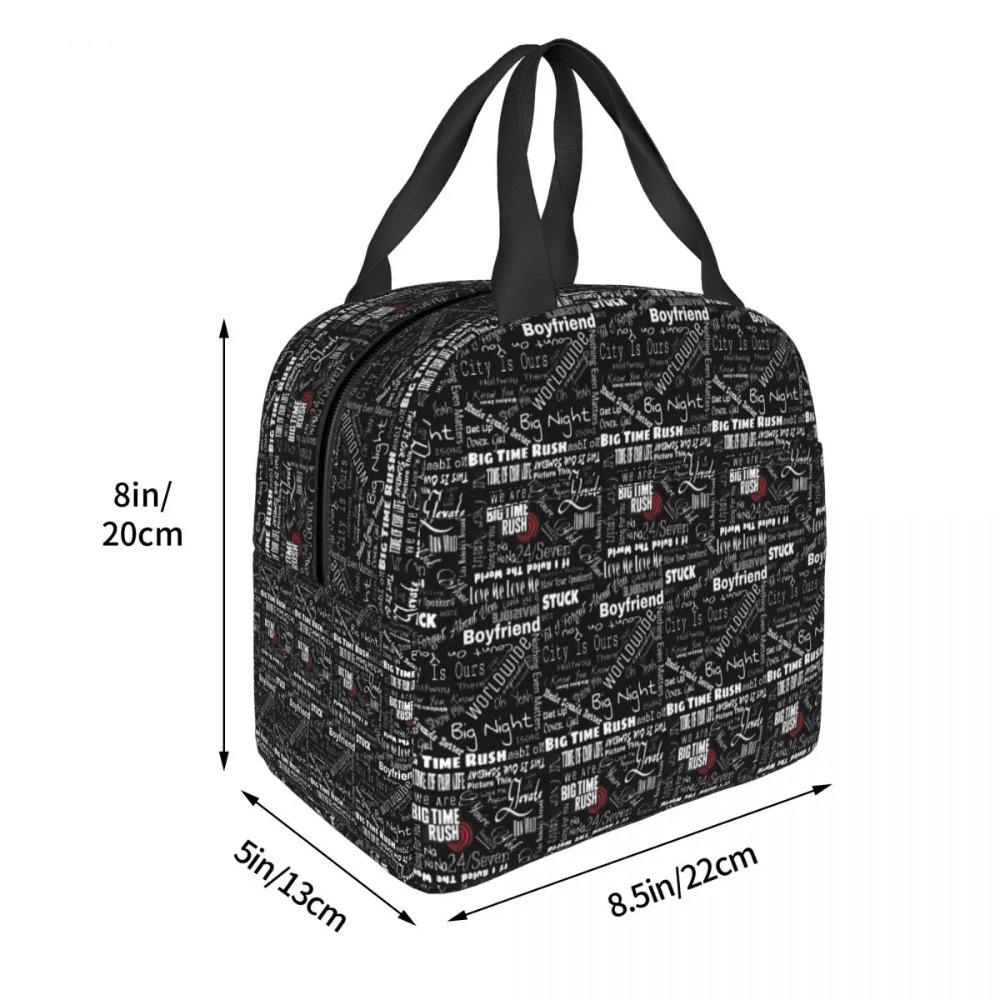 Big Time Rush Band Insulated Lunch Bag for Women Office Cooler Thermal Food Box Tote Portable Lunch Boxes Container