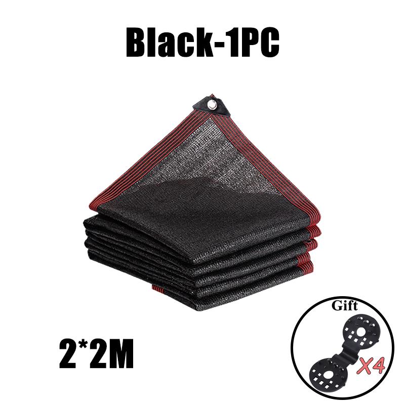 Черная тканевая сетка для защиты от солнца с проклеенным краем и люверсами, солнцезащитная сетка для перголы, теплицы с растениями, сада, патио, навеса