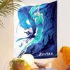 Avatar Movie Poster Tapestry Wall Hanging, Pandora Blue Alien Film Art, Sci-Fi Wall Decor for Bedroom Living Room Dorm