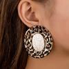 Vintage Leopard Round Earrings