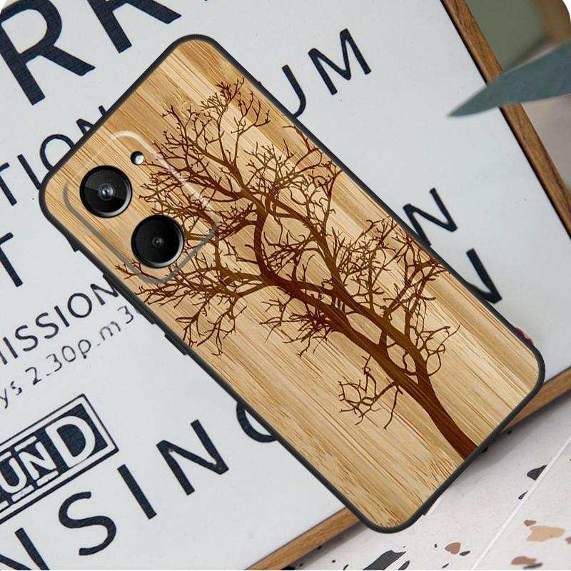 Чехол из бамбукового дерева и дерева для Realme C67 C55 C53 C51 C35 C33 C31 C30 C25s C21Y GT Neo 6 GT5 9 10 11 12 Pro Plus
