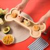 Bamboo Serving Tray Bone or Claw Shaped Charcuterie Board Snack Platter Rustic Candy Dish for Housewarming Party Supplies Dog Lovers Gift