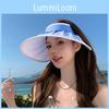 Summer Sun Protection Beach Shell Hat With Gradient Desig And Wide Brim For Women