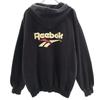 Reebok Свитшоты с логотипом 90-х на спине, с длинным рукавом, 2 черных, с начесом сзади, мужские, б/у