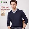 Shanshan Men's V-Neck Wool Blend Sweater