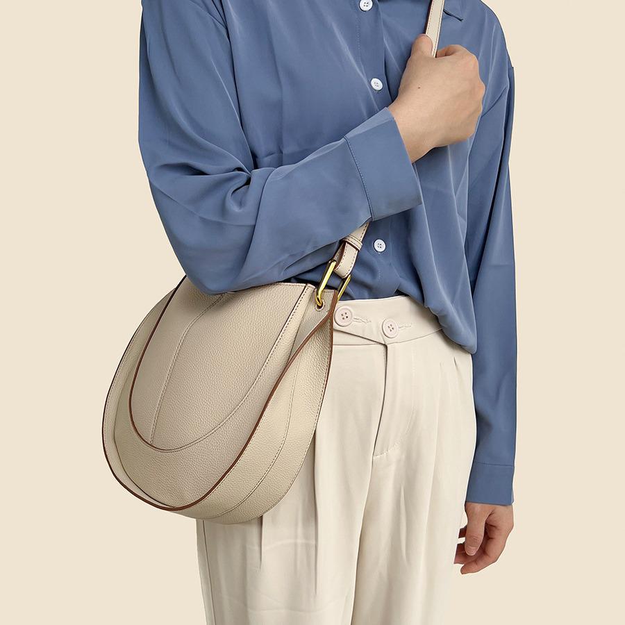 2024 Женская сумка-седло из мягкой кожи - Модная, Легкая роскошь, Кроссбоди и На плечо