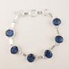 London Blue Topaz Gemstone 925 Sterling Silver Jewelry Handmade Boho Bracelet RB-6-17