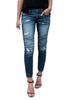 Skinny Denim Jeans Women Pencil Pants Ladies Slim Pleated Hole Stretch Sexy Denim Jean Trousers