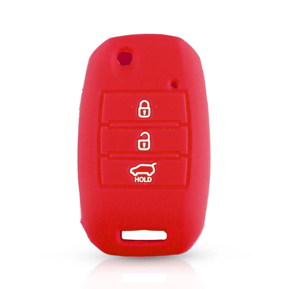 KEYYOU 3 Кнопки Силиконовый Чехол для Ключа Автомобиля для KIA Sid Rio Soul Sportage Ceed Sorento Cerato K2 K3 K4 K5