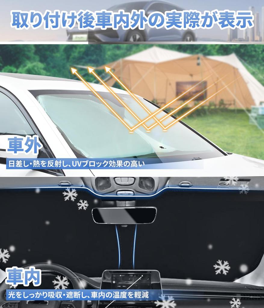 ALPHARD Эксклюзивная автомобильная солнцезащитная шторка на лобовое стекло 53,1 x 25,2 дюйма (135 x 64 см), АЛЬФАРД